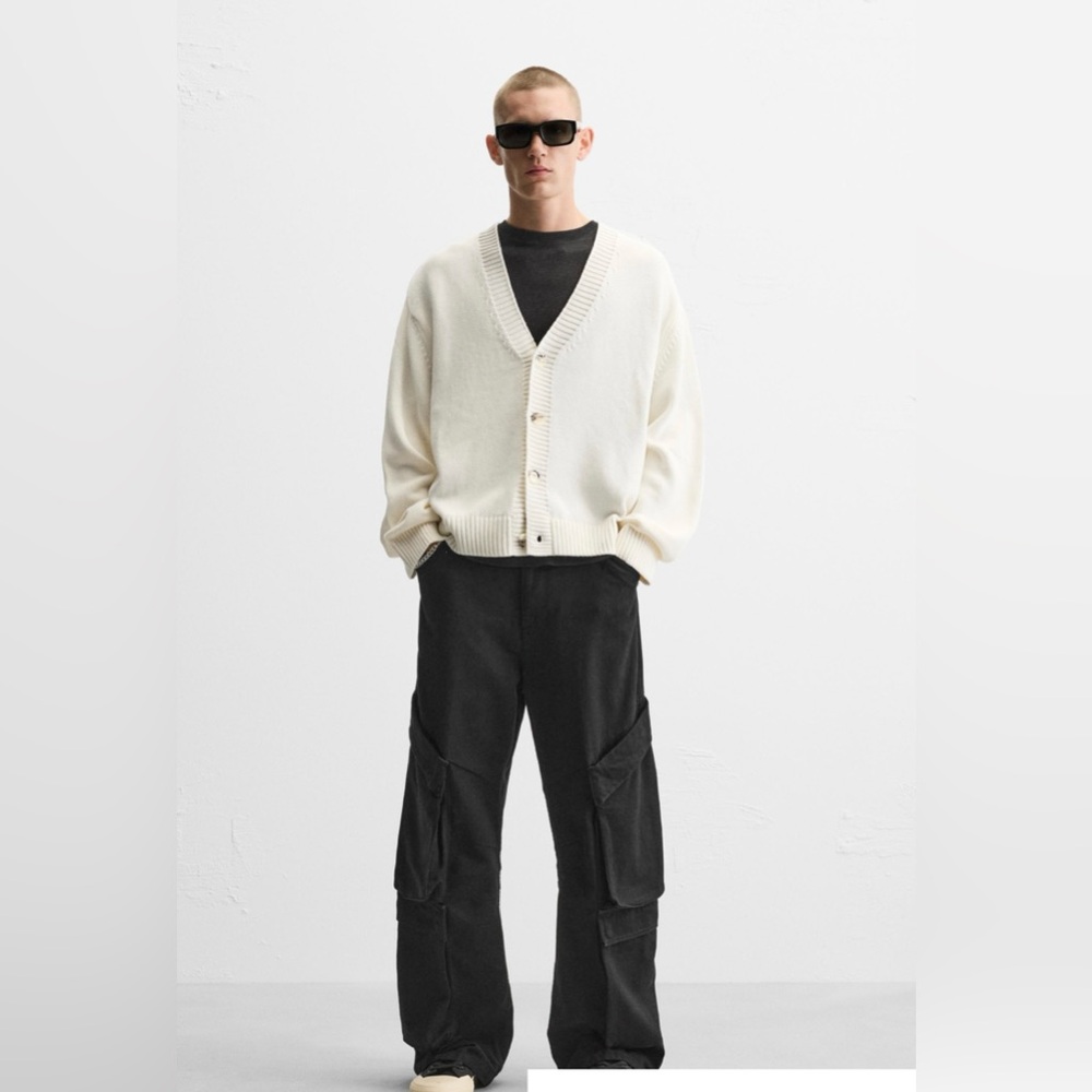 ZARA NWT Black Men Cargo Pants